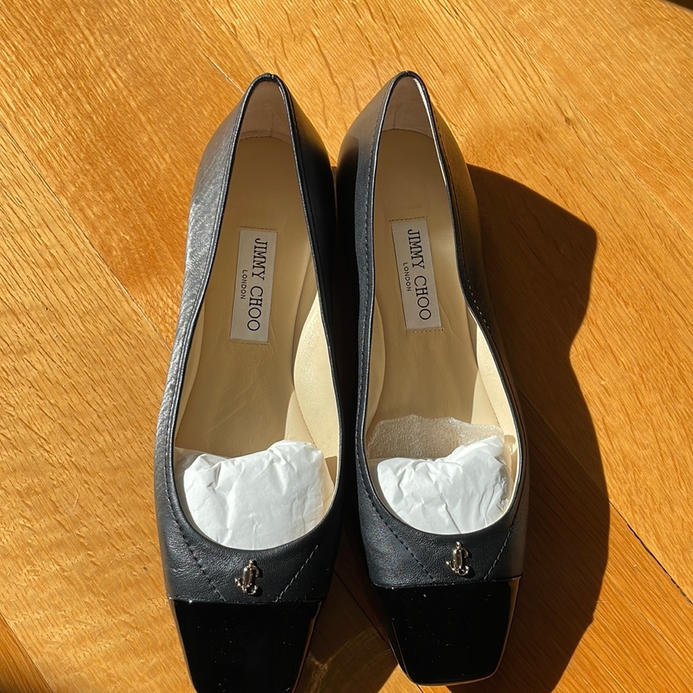 Jimmy Choo Gisela Flat Black/Patent